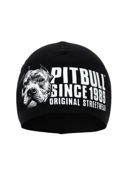 Pit Bull Mütze Beanie Blood Dog schwarz/weiß